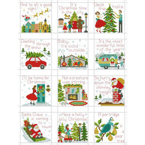 Happy Christmas Holidays - 36*47CM 14CT Stamped Cross Stitch(Joy Sunday)