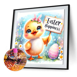 Easter Chick 30*30CM(Canvas) Full Round Drill Diamond Painting