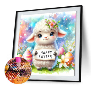 Easter Lamb 30*30CM(Canvas) Full Round Drill Diamond Painting
