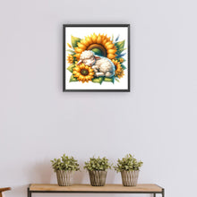 Load image into Gallery viewer, Sheep And Sunflowers 30*30CM(Canvas) Full Round Drill Diamond Painting

