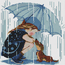 Load image into Gallery viewer, Girl And Dog 2 - 29*30CM 14CT Stamped Cross Stitch(Joy Sunday)

