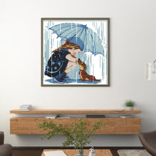 Load image into Gallery viewer, Girl And Dog 2 - 29*30CM 14CT Stamped Cross Stitch(Joy Sunday)
