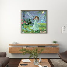 Load image into Gallery viewer, Butterfly Fairy In Blue - 49*43CM 14CT Stamped Cross Stitch(Joy Sunday)
