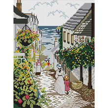 Load image into Gallery viewer, Seaside Town - 27*34CM 14CT Stamped Cross Stitch(Joy Sunday)

