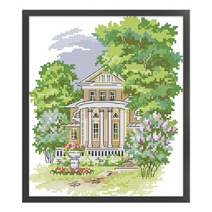 Secluded Manor - 22*26CM 14CT Stamped Cross Stitch(Joy Sunday)