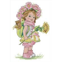 Load image into Gallery viewer, Summer Girl - 22*34CM 14CT Stamped Cross Stitch(Joy Sunday)
