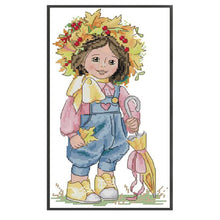 Load image into Gallery viewer, Autumn Girl - 19*33CM 14CT Stamped Cross Stitch(Joy Sunday)
