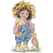 Load image into Gallery viewer, Autumn Girl - 19*33CM 14CT Stamped Cross Stitch(Joy Sunday)
