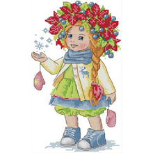 Load image into Gallery viewer, Winter Girl - 18*32CM 14CT Stamped Cross Stitch(Joy Sunday)
