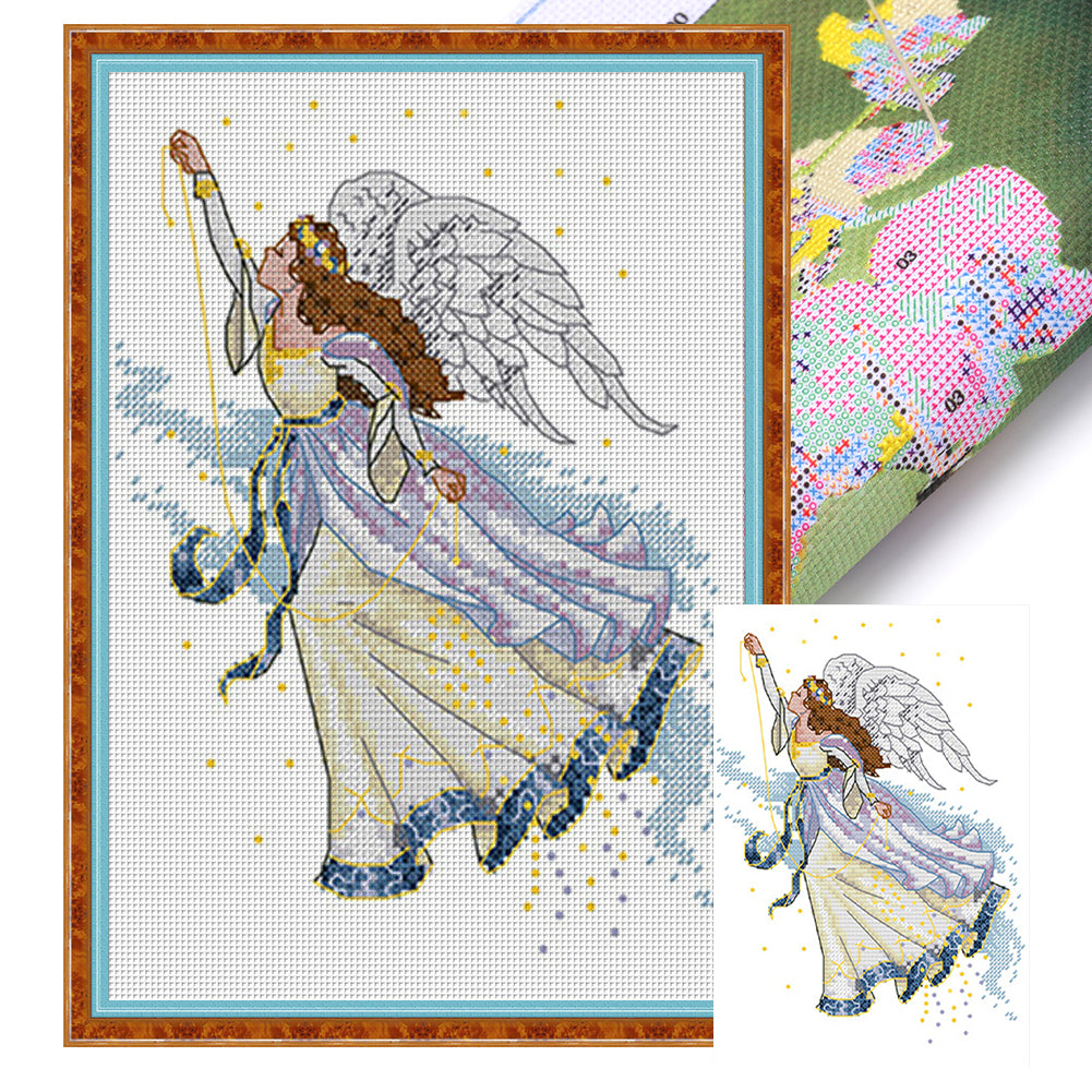 Butterfly Fairy Fifteen - 19*27CM 14CT Stamped Cross Stitch(Joy Sunday)