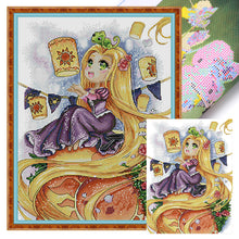 Load image into Gallery viewer, Long Hair Princess - 33*44CM 14CT Stamped Cross Stitch(Joy Sunday)
