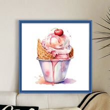 Load image into Gallery viewer, Ice Cream - 30*30CM 18CT Stamped Cross Stitch (Joy Sunday)
