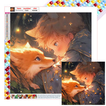 Load image into Gallery viewer, Little Boy And Fox 40*40CM(Canvas) Full Square Drill Diamond Painting
