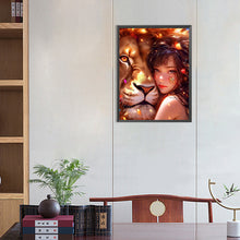 Load image into Gallery viewer, A Girl And A Beast 40*55CM(Canvas) Full Round Drill Diamond Painting
