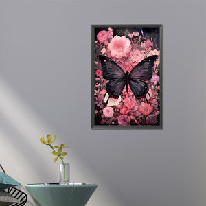 Flowers Butterfly 40*60CM(Picture) Full AB Round Drill Diamond Painting