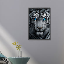 Load image into Gallery viewer, White Tiger With Blue Eyes 40*60CM(Picture) Full AB Round Drill Diamond Painting
