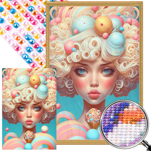 Candy Girl 40*60CM(Picture) Full AB Round Drill Diamond Painting