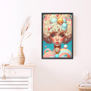 Candy Girl 40*60CM(Picture) Full AB Round Drill Diamond Painting