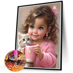 Girl 40*50CM(Canvas) Full Round Drill Diamond Painting