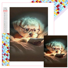 Load image into Gallery viewer, Reading Puppy 45*60CM(Picture) Full Square Drill Diamond Painting
