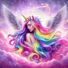 Load image into Gallery viewer, Rainbow Unicorn Girl 30*30CM(Canvas) Full Round Drill Diamond Painting
