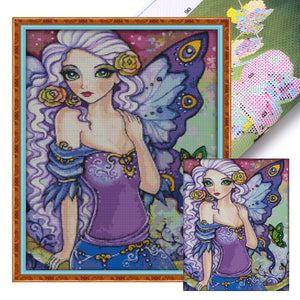 Butterfly Fairy - 40*52CM 14CT Stamped Cross Stitch (Joy Sunday)