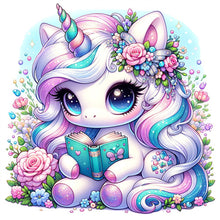 Load image into Gallery viewer, Reading Unicorn 30*30CM(Picture) Full Square Drill Diamond Painting
