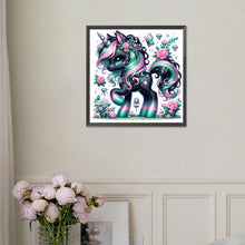 Load image into Gallery viewer, Black And White Unicorn 30*30CM(Picture) Full Square Drill Diamond Painting
