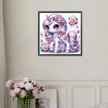 Load image into Gallery viewer, Black And White Unicorn 30*30CM(Picture) Full Square Drill Diamond Painting

