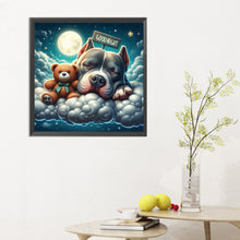 Load image into Gallery viewer, Good Night Bear And Puppy 30*30CM(Canvas) Full Round Drill Diamond Painting
