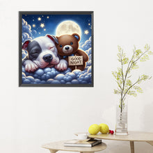 Load image into Gallery viewer, Good Night Bear And Puppy 30*30CM(Canvas) Full Round Drill Diamond Painting
