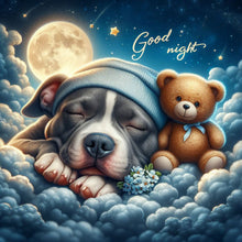 Load image into Gallery viewer, Good Night Bear And Puppy 30*30CM(Canvas) Full Round Drill Diamond Painting
