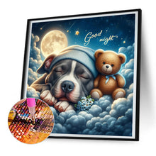 Load image into Gallery viewer, Good Night Bear And Puppy 30*30CM(Canvas) Full Round Drill Diamond Painting
