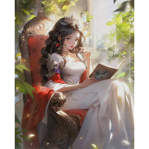 Girl Reading Book - 40*50CM 11CT Stamped Cross Stitch