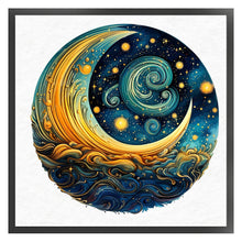 Load image into Gallery viewer, Moon Starry Sky - 50*50CM 11CT Stamped Cross Stitch
