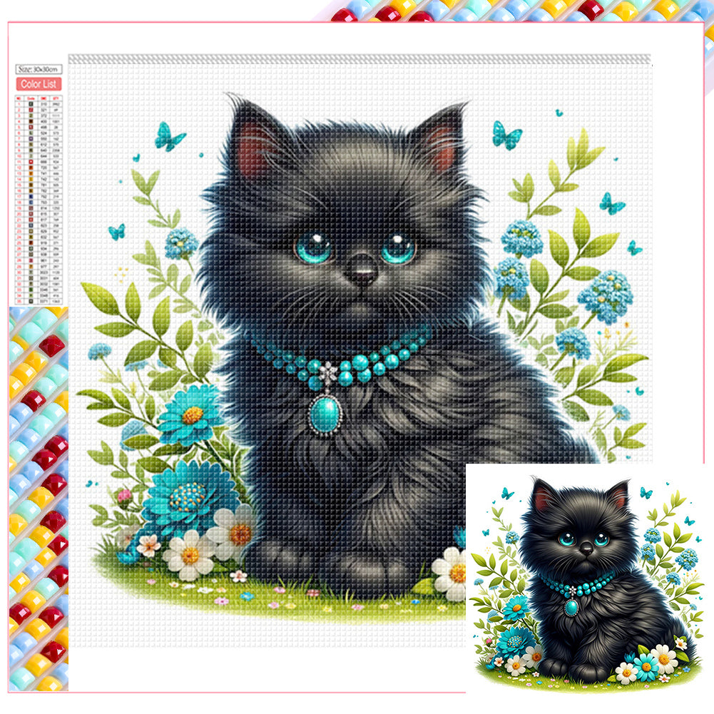 Cute Kitten 30*30CM(Picture) Full Square Drill Diamond Painting