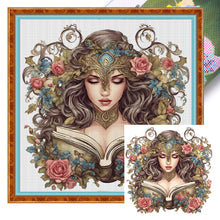 Load image into Gallery viewer, Goddess Of Books - 60*60CM 11CT Stamped Cross Stitch
