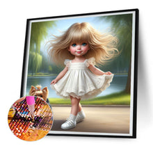 Load image into Gallery viewer, Girl And Puppy 30*30CM(Canvas) Full Round Drill Diamond Painting
