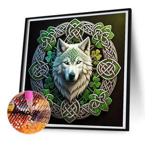 Mandala Wolf 30*30CM(Canvas) Full Round Drill Diamond Painting
