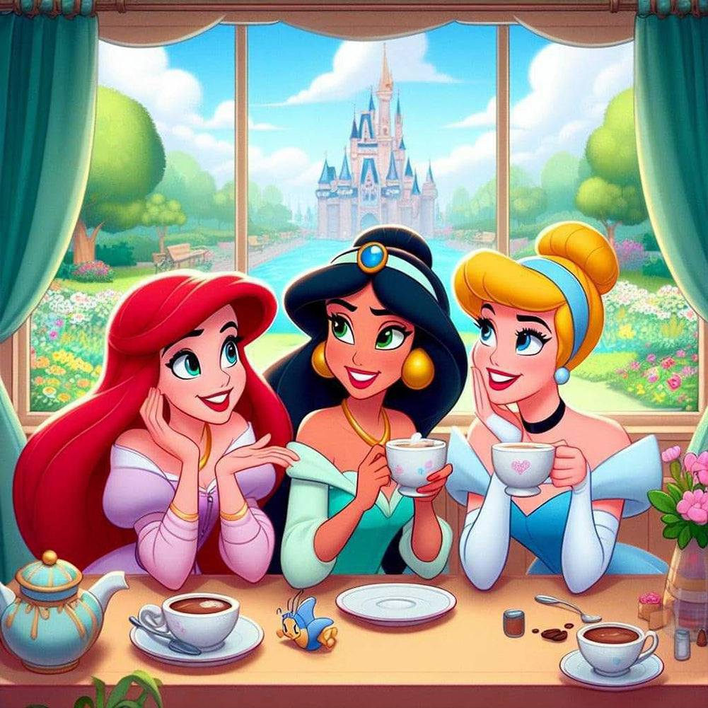 Three Princesses 50*50CM(Canvas) Full Round Drill Diamond Painting