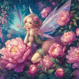 Flower Elf 30*30CM(Canvas) Full Round Drill Diamond Painting