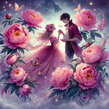 Load image into Gallery viewer, Flower Couple 30*30CM(Canvas) Full Round Drill Diamond Painting
