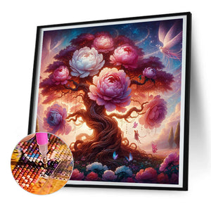 Flower Tree 30*30CM(Canvas) Full Round Drill Diamond Painting