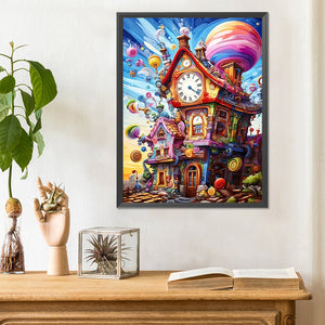 Magic Colorful House 30*40CM(Canvas) Full Round Drill Diamond Painting