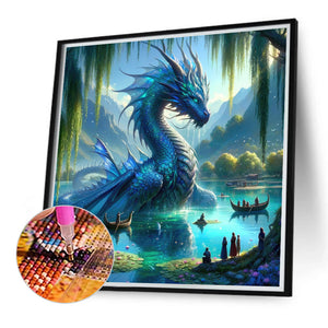 Blue Dragon 40*40CM(Canvas) Full Round Drill Diamond Painting