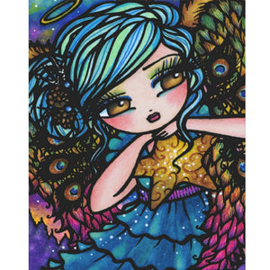 Peacock Girl 40*50CM(Canvas) Full Round Drill Diamond Painting