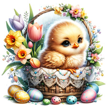 Load image into Gallery viewer, Chick In Flower Basket 30*30CM(Canvas) Full Round Drill Diamond Painting
