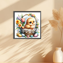 Load image into Gallery viewer, Chick In Flower Basket 30*30CM(Canvas) Full Round Drill Diamond Painting
