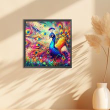 Load image into Gallery viewer, Colorful Beautiful Peacock 30*30CM(Canvas) Full Round Drill Diamond Painting
