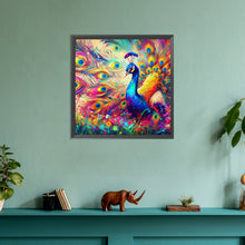 Load image into Gallery viewer, Colorful Beautiful Peacock 30*30CM(Canvas) Full Round Drill Diamond Painting
